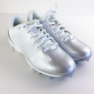 Under Armour Junior Baseball Cleats Sz 3 White New